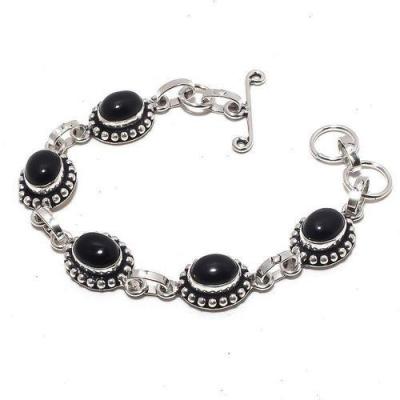 On 0512b bracelet onyx noir 15gr 8x10mm achat vente bijou argent 925