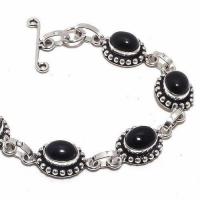 On 0512b bracelet onyx noir 15gr 8x10mm achat vente bijou argent 925