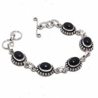 On 0512d bracelet onyx noir 15gr 8x10mm achat vente bijou argent 925