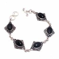 On 0518d bracelet onyx noir 19gr 10x15mm achat vente bijou ethnique argent 925