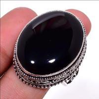 On 0522a bague t63 chevaliere onyx noir 20x28mm gemme bijou 1900 art deco achat vente