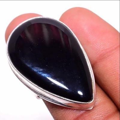 On 0523a bague t57 chevaliere onyx noir 22x35mm gemme bijou 1900 art deco achat vente