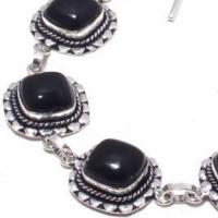 On 0528c bracelet onyx noir 23gr 12x12mm achat vente bijou ethnique argent 925