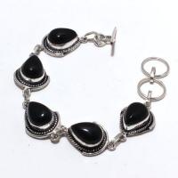 On 0529a bracelet onyx noir 18gr 10x15mm achat vente bijou ethnique argent 925