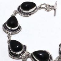 On 0529c bracelet onyx noir 18gr 10x15mm achat vente bijou ethnique argent 925