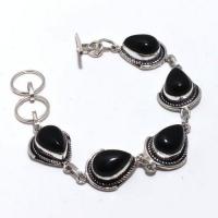 On 0529d bracelet onyx noir 18gr 10x15mm achat vente bijou ethnique argent 925