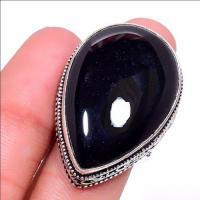 On 0538a bague t57 chevaliere onyx noir amande 20x30mm 15gr gemme bijou 1900 deco achat vente