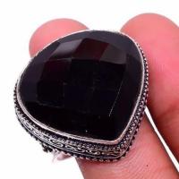 On 0539b bague t60 chevaliere coeur onyx noir 25x25mm 17gr gemme bijou art deco achat vente