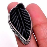 On 0541b bague t53 chevaliere onyx noir feuille 18x35mm 12gr gemme bijou 1900 art deco achat vente