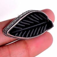 On 0541c bague t53 chevaliere onyx noir feuille 18x35mm 12gr gemme bijou 1900 art deco achat vente