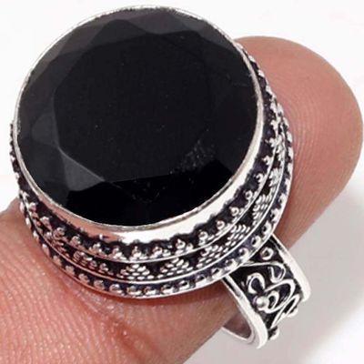 On 0544a bague chevaliere 13gr onyx noir 18mm bijou 1900 art deco gothique achat vente