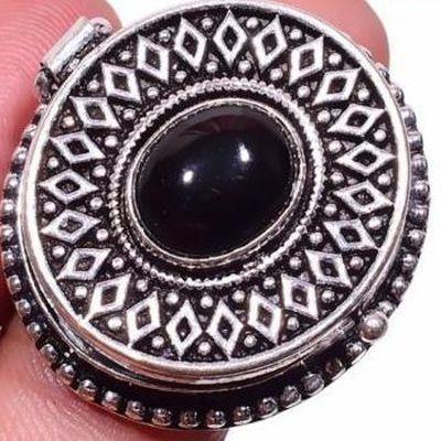 On 0545c bague chevaliere poison 15gr onyx noir bijou 1900 art deco gothique achat vente