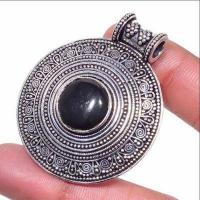 On 0551a pendentif pendant 17gr onyx noir 10mm 40mm bijou 1900 art deco gothique achat vente 1