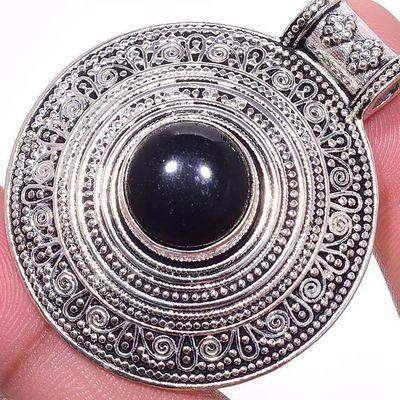 On 0551d pendentif pendant 17gr onyx noir 10mm 40mm bijou 1900 art deco gothique achat vente