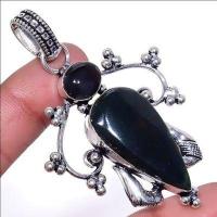 On 0555a pendentif pendant 16gr onyx noir 15x35mm bijou 1900 art deco gothique achat vente