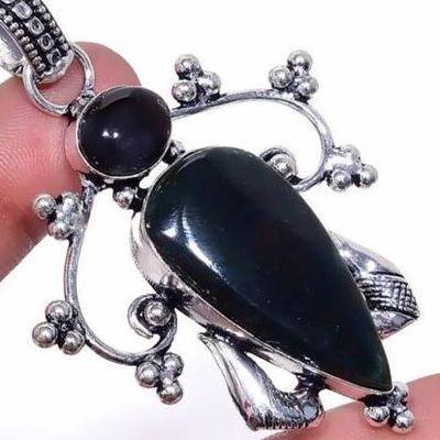 On 0555c pendentif pendant 16gr onyx noir 15x35mm bijou 1900 art deco gothique achat vente