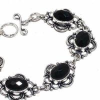On 0563b bracelet 23gr onyx noir 10x15mm bijou argent 1900 art deco gothique achat vente