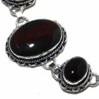 On 0587c bracelet 19gr onyx noir 16x25mm bijou argent 1900 art deco gothique achat vente