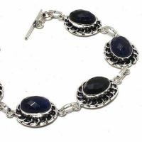 On 0593b bracelet 20gr onyx noir 10x15mm bijou argent 1900 art deco gothique achat vente