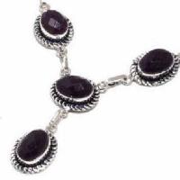 On 0608c collier parure sautoir 27gr onyx noir 10x15mm bijou art deco gothique argent achat vente 1