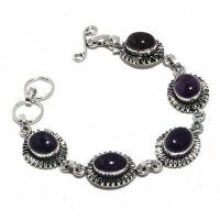 On 0616d bracelet 19gr onyx noir 10x15mm bijou argent 1900 art deco gothique achat vente