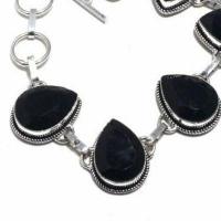 On 0641b bracelet 30gr onyx noir 15x22mm bijou argent 1900 art deco gothique achat vente