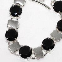 On 0660b bracelet 16gr onyx noir 10mm navette bijou argent 1900 art deco gothique achat vente