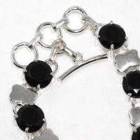 On 0660c bracelet 16gr onyx noir 10mm navette bijou argent 1900 art deco gothique achat vente