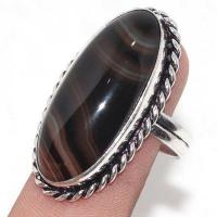 On 0660e bague chevaliere 9gr t61 onyx noir 14x32mm bijou art deco gothique argent achat vente