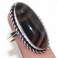 On 0660f bague chevaliere 9gr t61 onyx noir 14x32mm bijou art deco gothique argent achat vente