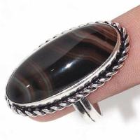 On 0660g bague chevaliere 9gr t61 onyx noir 14x32mm bijou art deco gothique argent achat vente