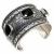 On 0677a bbracelet torque 45mm onyx noir 14x18mm bijou medieval gothique steampunk argent 926