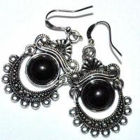 On 0685d boucles oreilles onyx noir 10mm argent 925