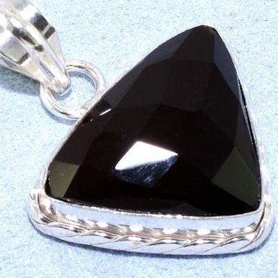 On 1366c pendentif pendant onyx noir argent 925