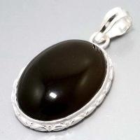 On 1865b pendentif pendant onyx noir argent 925