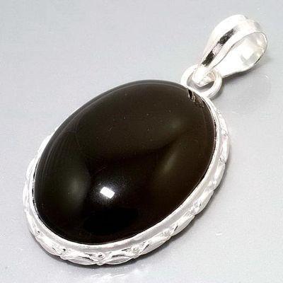 On 1865c pendentif pendant onyx noir argent 925