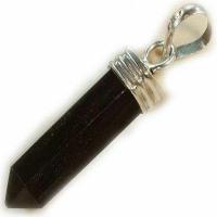 On 3157a pendentif pendant pendule onyx noir argent 925