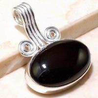 On 5942b pendentif pendant onyx noir argent 925