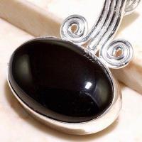 On 5942c pendentif pendant onyx noir argent 925