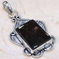 On 8231a pendentif pendant onyx noir argent 926