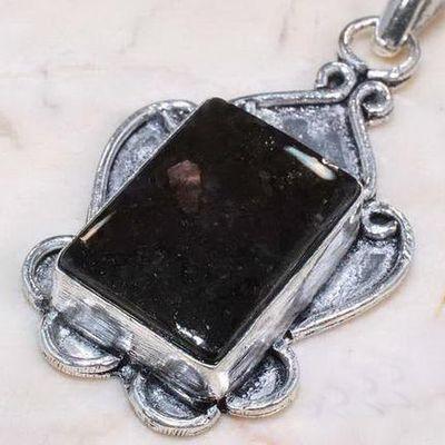 On 8231c pendentif pendant onyx noir argent 926