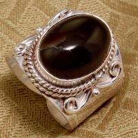 On 8515a bague chevaliere anneau onyx noir argent 925