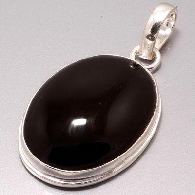 On 8520c pendentif pendant onyx noir argent 925