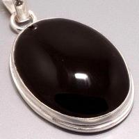 On 8520c pendentif pendant onyx noir argent 925