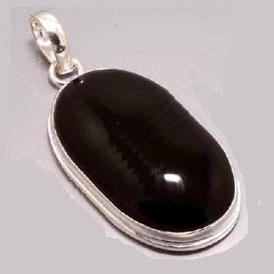 On 8521a pendentif pendant onyx noir argent 925