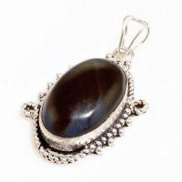 On 8999b pendentif pendant onyx noir argent 925