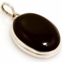 On 9130b pendentif pendant onyx noir argent 925