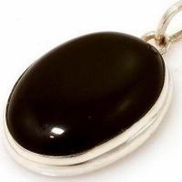 On 9130c pendentif pendant onyx noir argent 925