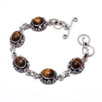 Ot 1014a bracelet oeil de tigre 17gr argent 925 achat vente bijoux ethnique 1 1