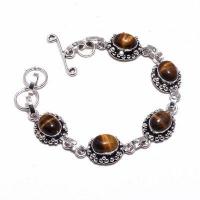 Ot 1014d bracelet oeil de tigre 17gr argent 925 achat vente bijoux ethnique 1 1